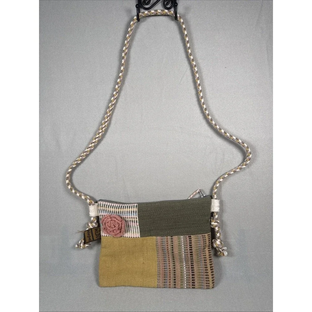 Hand Woven Sewn Dori Purse Crossbody Nepal Ethnic
